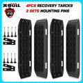 X-BULL Recovery tracks Boards 10T 2 Pairs/ Sand / Mud / Snow Mounting Bolts Pins Gen 2.0 -Black