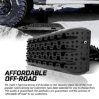 X-BULL 2PCS Recovery Tracks Boards Snow Tracks Mud tracks 4WD With 4PC mounting bolts Black
