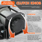 Electric Winch 4500LBS Winch Steel Cable Trailer Towing Remote ATV Winch UTV Winch 4WD