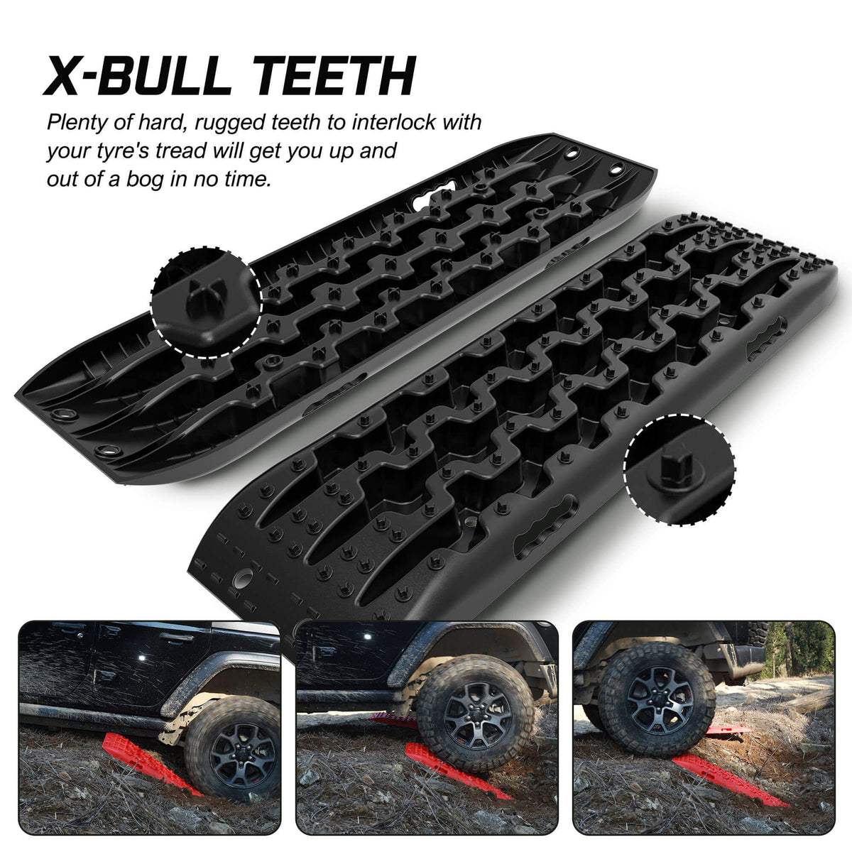X-BULL Recovery tracks Sand tracks KIT Carry bag mounting pin Sand/Snow/Mud 10T 4WD-black Gen3.0