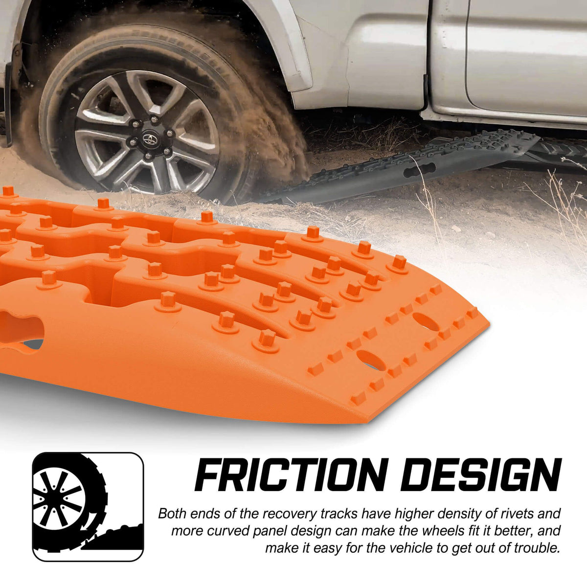 X-BULL Recovery tracks Sand tracks KIT Carry bag mounting pin Sand/Snow/Mud 10T 4WD-Orange Gen3.0