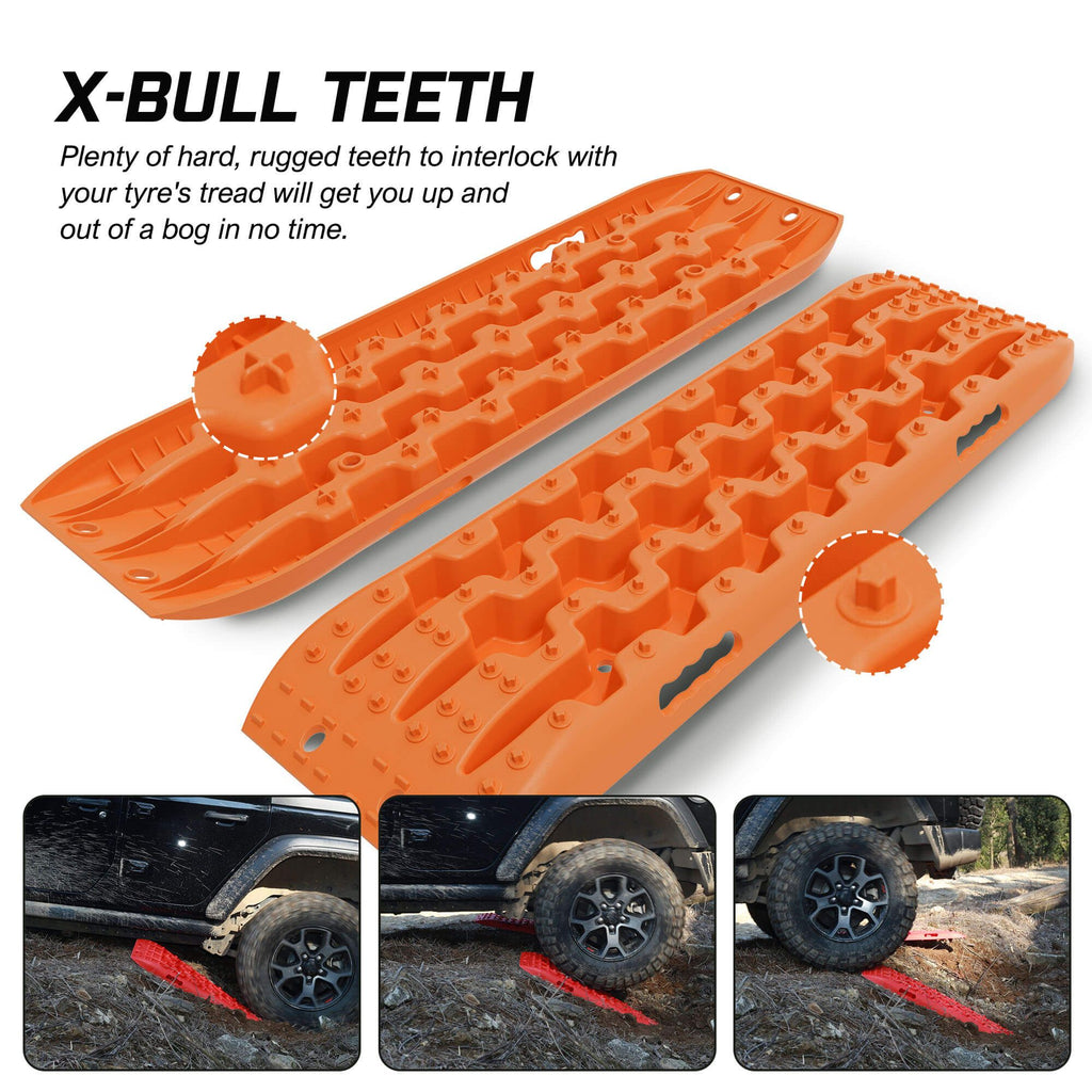 X-BULL Recovery tracks Sand tracks KIT Carry bag mounting pin Sand/Snow/Mud 10T 4WD-Orange Gen3.0