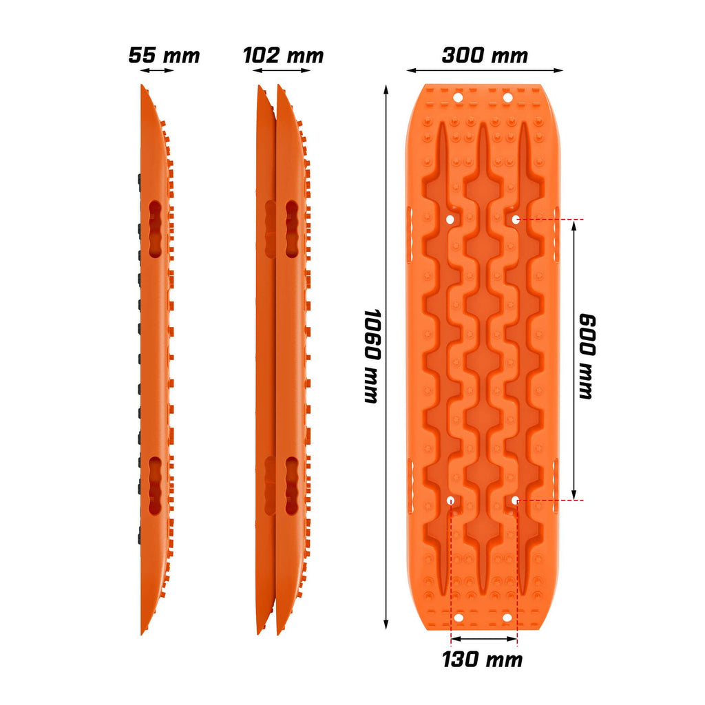 X-BULL Recovery tracks Sand tracks KIT Carry bag mounting pin Sand/Snow/Mud 10T 4WD-Orange Gen3.0