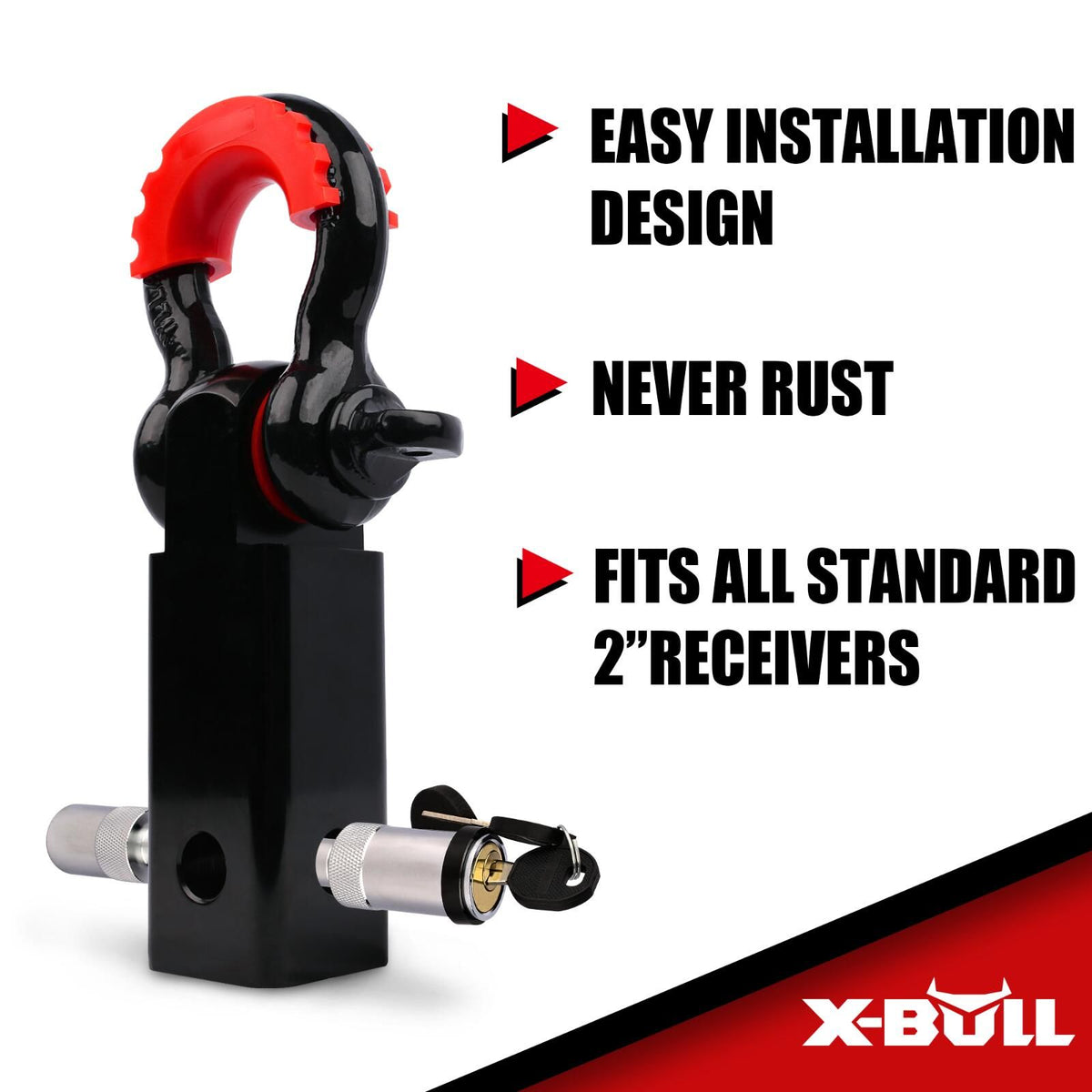X-BULL Winch Recovery Kit Snatch Strap Off Road 4WD Mounting Pins Recovery Tracks Boards Gen 2.0