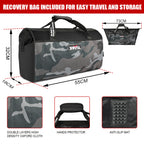 X-BULL Recovery Kit 4X4 Off-Road Kinetic Rope Snatch Strap Winch Damper 4WD13PCS