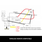 X-BULL Winch Solenoid Relay Wiring Controller 500A 12V and 150ft Wireless Remote