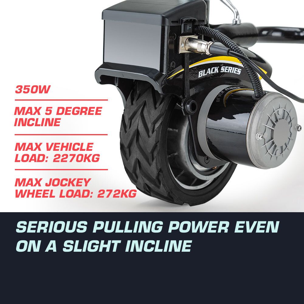 T-REX Heavy Duty 12V 350W Motorised Jockey Wheel, 2270kg Rated Electric Powered Mover for Caravan Trailer Boat