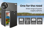 GECKO 95L Portable Upright Fridge, 12V/24V for Motorhome, Caravan, Black