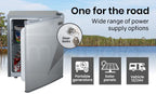 GECKO 57L Portable Camping Bar Fridge with Freezer 12V/24V, Silver
