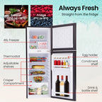 GECKO 142L Upright Portable Fridge / Freezer, 12V/24V for Motorhome and Caravan, Black
