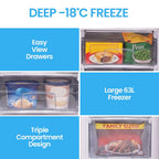 GECKO 160L Upright Portable Fridge / Freezer, 12V/24V for Motorhome, Tiny Home, Off-grid and Caravan, Black
