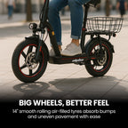 ALPHA Rover Electric Scooter with Seat, AU Compliant, 500W 48V 25km/h 30km Range, 14-inch Tyres, Motorised Commuter eScooter for Adults, Black