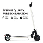 ALPHA Peak Electric Scooter, AU Compliant, 300W Power Up to 25km/h Adult Teens E-Scooter Easy Fold, White
