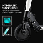 ALPHA Peak Electric Scooter, AU Compliant, 300W Power Up to 25km/h Adult Teens E-Scooter Easy Fold, White