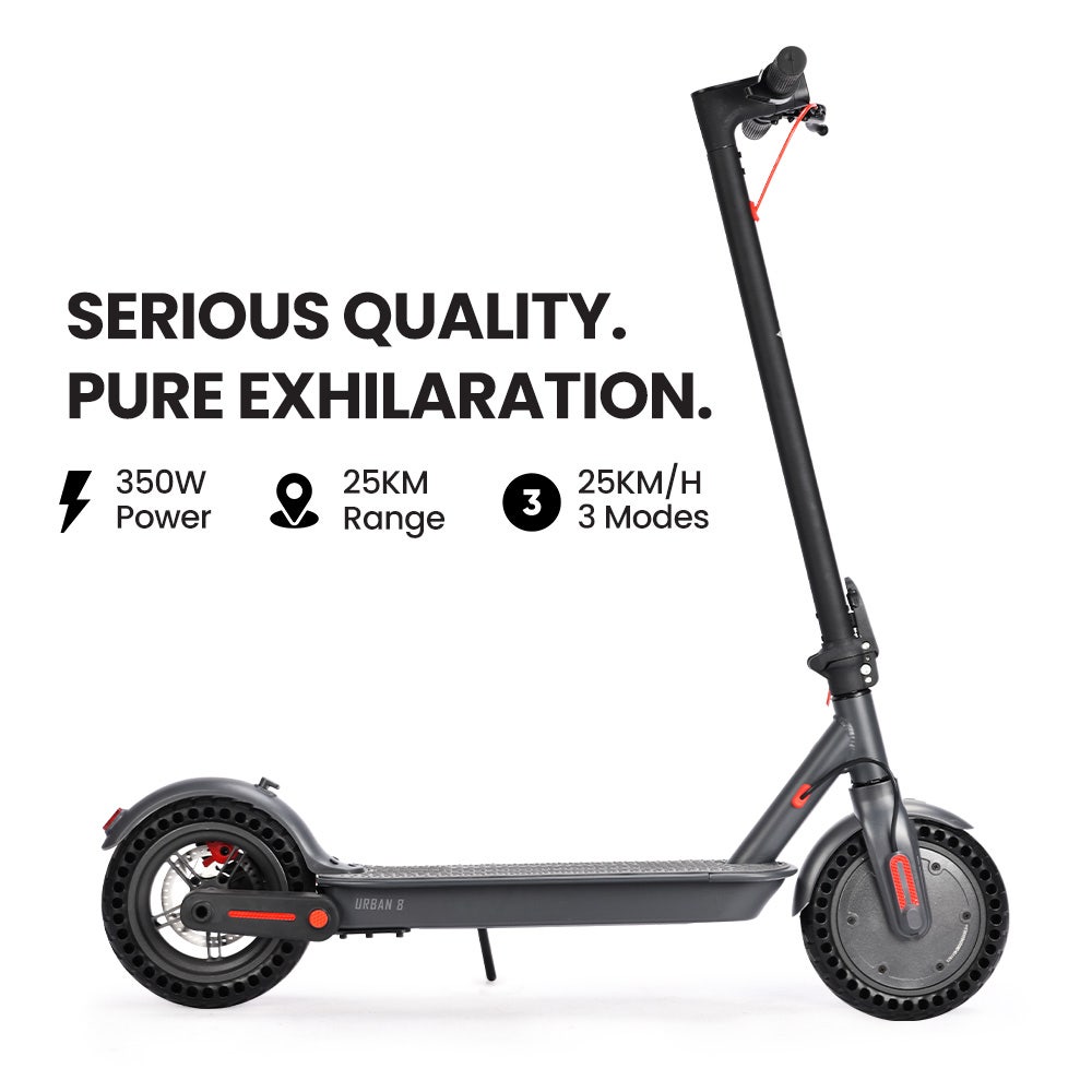 ALPHA Urban 8 Electric Scooter, AU Compliant, Suspension, 25km Range, 8.5-Inch Wheels, Brushless Motor, Motorised Commuter eScooter for Adults, Grey