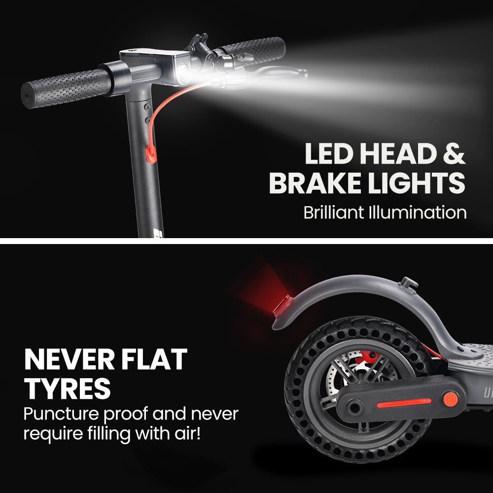 ALPHA Urban 8 Electric Scooter, AU Compliant, Suspension, 25km Range, 8.5-Inch Wheels, Brushless Motor, Motorised Commuter eScooter for Adults, Grey