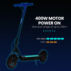 ALPHA Urban 10 Electric Scooter, AU Compliant, 35km/h, Suspension, 35km Range, 10-Inch Wheels, Brushless Motor, Free APP, Motorised Commuter eScooter for Adults, Grey