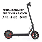ALPHA Urban 10 Electric Scooter, AU Compliant, 35km/h, Suspension, 35km Range, 10-Inch Wheels, Brushless Motor, Free APP, Motorised Commuter eScooter for Adults, Black