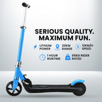 ROVO KIDS Electric Scooter, AU Compliant, Lithium Ride-On Foldable E-Scooter 125W Rechargeable, Blue