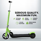 ROVO KIDS Electric Scooter, AU Compliant, Lithium Ride-On Foldable E-Scooter 125W Rechargeable, Green
