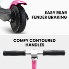 ROVO KIDS Electric Scooter, AU Compliant, Lithium Ride-On Foldable E-Scooter 125W Rechargeable, Pink