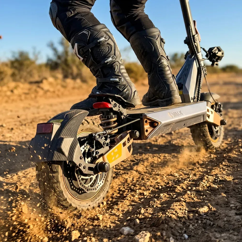 VALK Ego 8 Electric Scooter, 45km/h Max, AU Compliant, 48V 13Ah, Up to 55km Range, eScooter for Adults, Foldable, Off Road, Black/Bronze