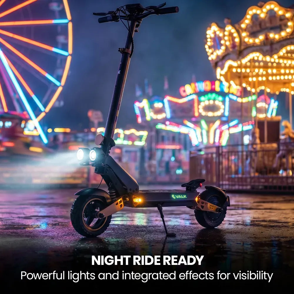 VALK Ego 8 Electric Scooter, 45km/h Max, AU Compliant, 48V 13Ah, Up to 55km Range, eScooter for Adults, Foldable, Off Road, Black/Bronze