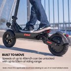 VALK Ego 8 Electric Scooter, 500W, AU Compliant, 48V 13Ah, 55km Max Range, eScooter for Adults, Foldable, Off Road, Black