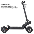 VALK Ego 8 Electric Scooter, 500W, AU Compliant, 48V 13Ah, 55km Max Range, eScooter for Adults, Foldable, Off Road, Black