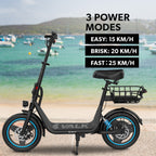 VALK Electric Scooter with Seat, 30km Range, AU Compliant, Disc brakes, 14" Tyres, for Adults, Teens, Commuter