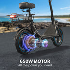 VALK Electric Scooter with Seat, 30km Range, AU Compliant, Disc brakes, 14" Tyres, for Adults, Teens, Commuter