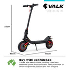 VALK Nexus 7 Electric Scooter, 500W, AU Compliant, 30km Max Range, 10 inch Tyres, Suspension, Folding Motorised Commuter eScooter for Adults,