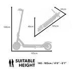 VALK Synergy 5 Electric Scooter, 400W, AU Compliant, Motorised eScooter for Adults, Black