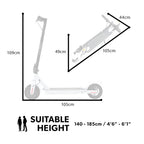 VALK Synergy 5 Electric Scooter, 400W, AU Compliant, Motorised eScooter for Adults, White