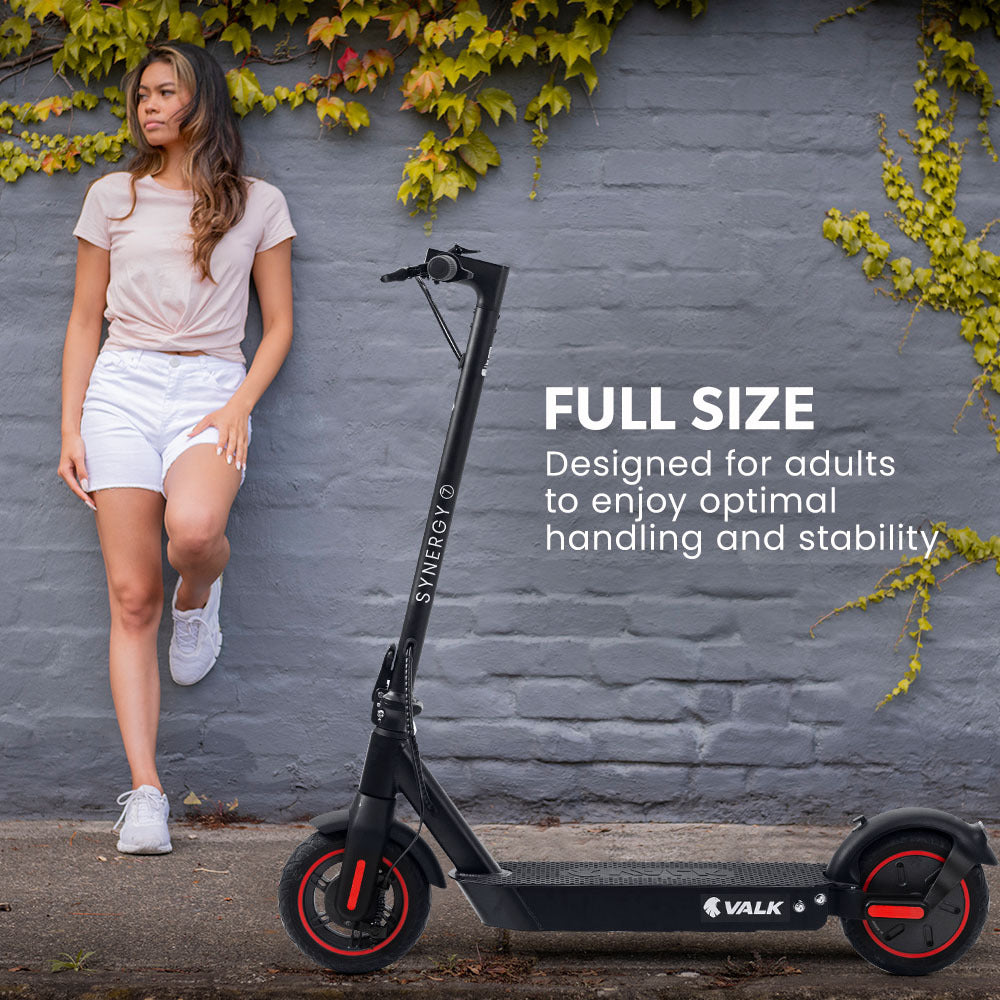 VALK Synergy 7 Electric Scooter, 500W 15Ah, AU Compliant, Motorised eScooter for Adults, Black/Red