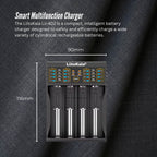 LiitoKala Lii-402 Smart Battery Charger - 4-Slot USB for 18650 AA AAA Li-ion NiMH