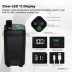 Social Hike Portable Camping Shower Kit - 6000MAh Outdoor Rechargeable Pump LED