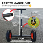 Kartrite 3-Wheel Adjustable Trailer Dolly Heavy Duty Caravan Mover 1000 lbs Tongue Capacity Durable Transport Solution