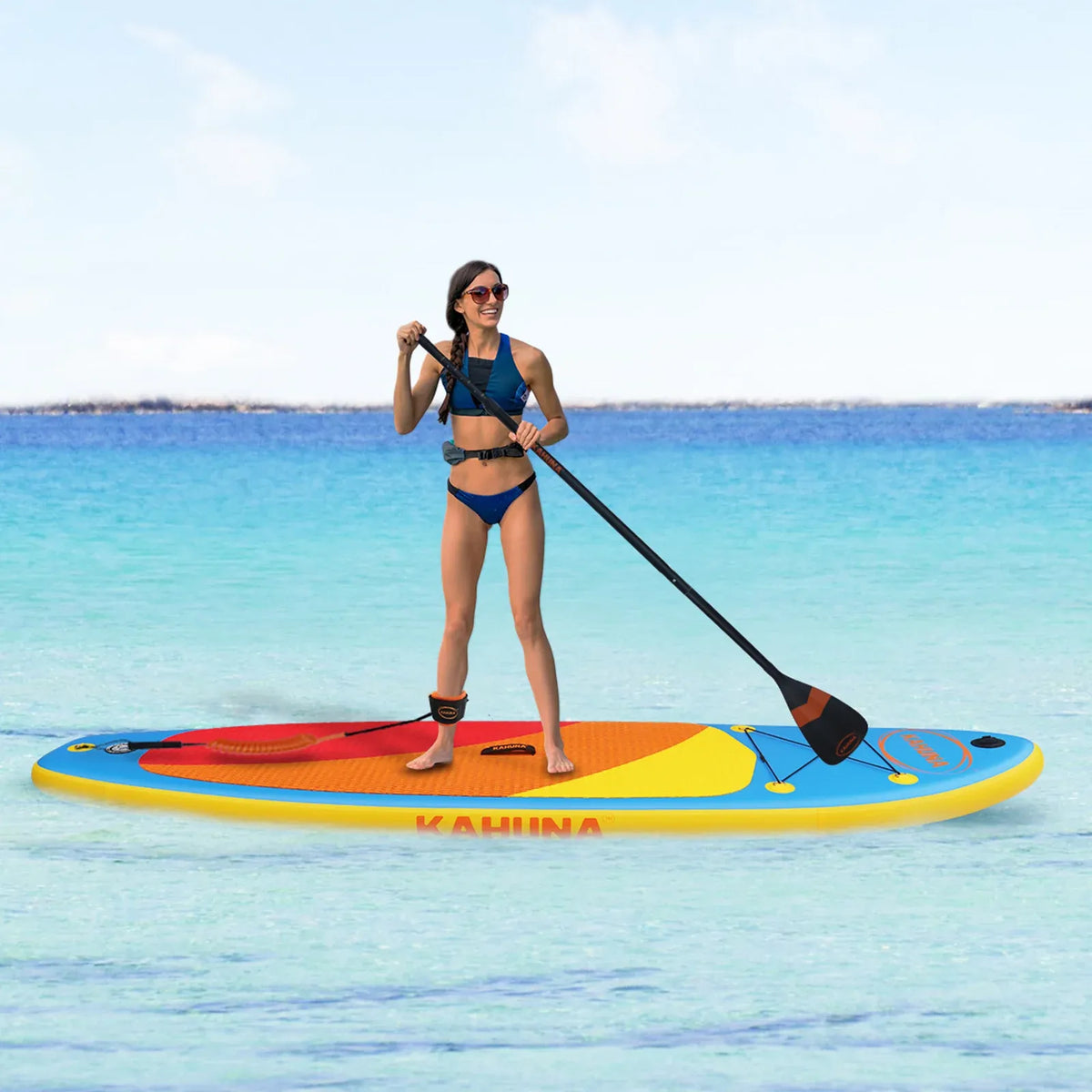 Kahuna Hana 10FT Inflatable Stand Up Paddle Board Set - Non-Slip iSUP Paddleboard with Backpack Paddle Pump Leash