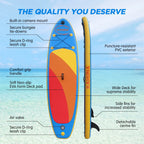 Kahuna Hana 10FT Inflatable Stand Up Paddle Board Set - Non-Slip iSUP Paddleboard with Backpack Paddle Pump Leash