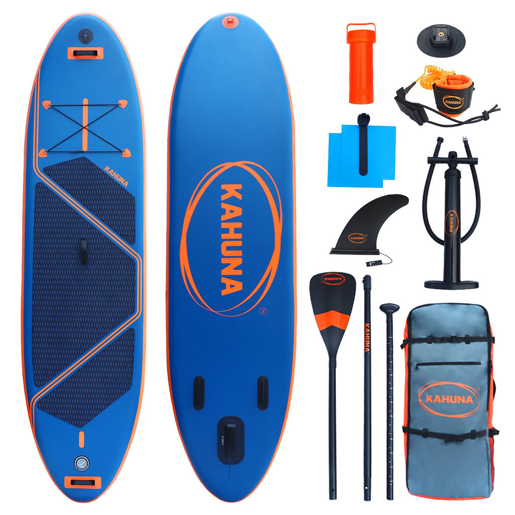 Kahuna Kai 10.6ft Inflatable Stand Up Paddle Board Set All-Around iSUP with Adjustable Paddle Pump Backpack Leash