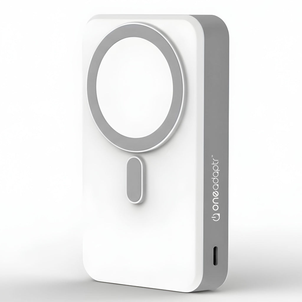OneAdaptr OneGo White 5 in 1 MagSafe Charging Stand Power Bank