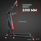 2 Ton Hydraulic Engine Crane Folding Hoist Stand Mobile Lifter Workshop Lift