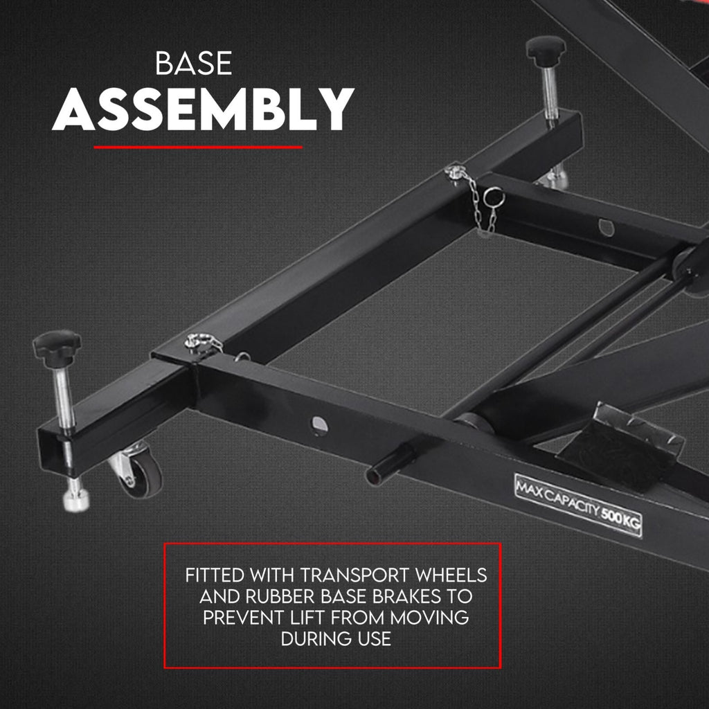 500Kg Hydraulic Motorcycle Lift Motorbike Stand Bike Jack Hoist Lift Table