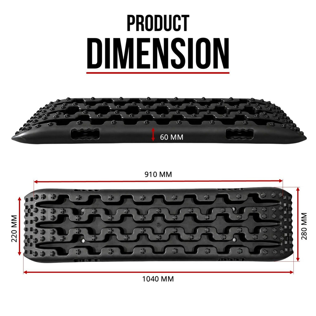 2x 10 Ton 4WD Car Recovery Tracks Sand Mud Snow Traction Boards Off-Road Device Mat