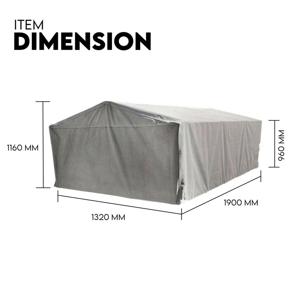6X4 Box Trailer Cage Canvas Cover (900mm) Universal Waterproof Rip Resistant 3ft