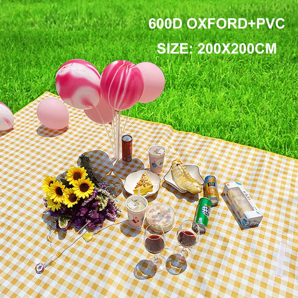 Large Waterproof Thickened Moisture-Proof Outdoor Camping Picnic Mat (Yellow)
