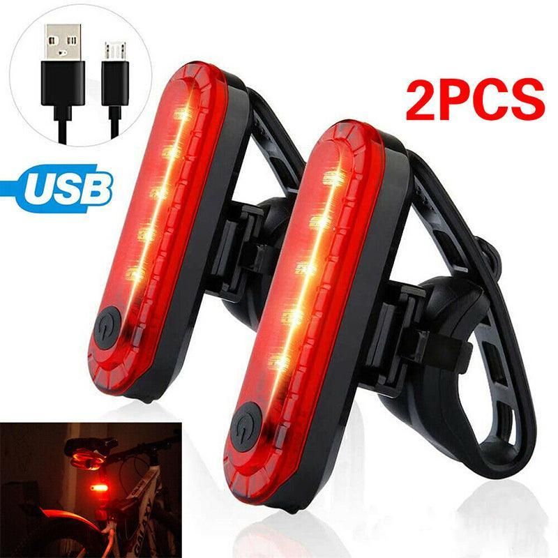 2X Ultra Bright Usb Rechargeable Bicycle Taillight 4Modes Usb Rear Bike Led Lamp