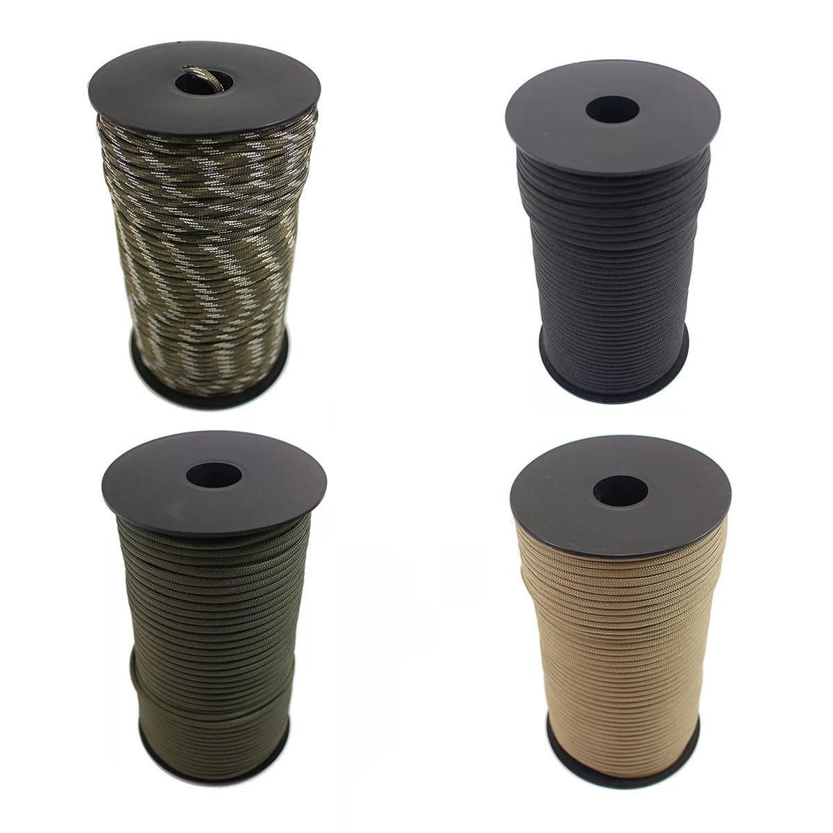 9 Strand Core Rope-100M 550 Paracord Parachute Cord Lanyard Mil Spec Type Iii - Army Green