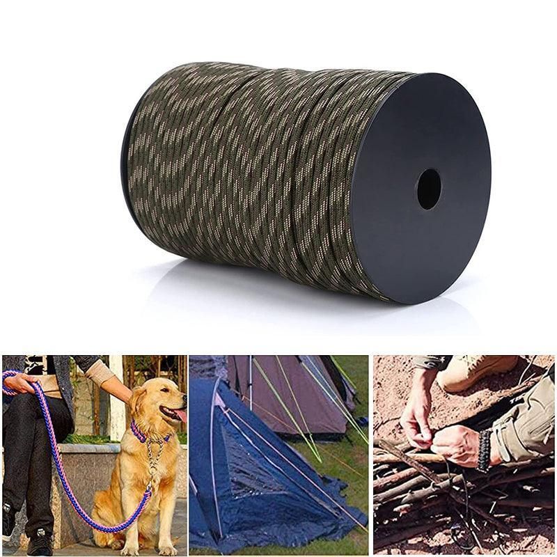 9 Strand Core Rope-100M 550 Paracord Parachute Cord Lanyard Mil Spec Type Iii - Army Green